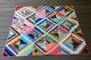 Spring 2014 Charity Quilt - Rochester Modern Quilt Guild  String Pieced on Foundations