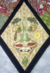In Jest - Embroidery Begun on Face
